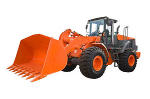 Mini Cargadora de Ruedas Amarilla con Motor Diésel 4x4, Neumáticos Todoterreno, Máquina de Construcción - Product Image 6