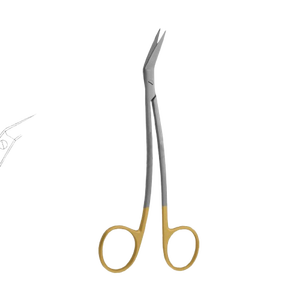 Operating Scissors Locklin Stainless Steel Curved Angled 160mm Precision Manual Surgical Manufacture In Pakistan - Product Image 1