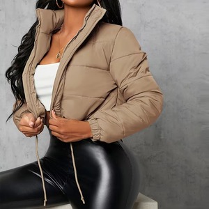Baggy fit <b>Womens</b> Cropped Padded <b>Coat</b> <b>Women's</b> Crop Bubble Jacket Weekend outerwear Custom Logo Clothing Supplier <b>Women</b> Outerwear - Product Image 3