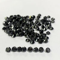 Acheter maintenant 4mm Pierre de diamant noir naturel à facettes coupe ronde Pierre précieuse au prix d'usine de gros Fournisseur indien régulier