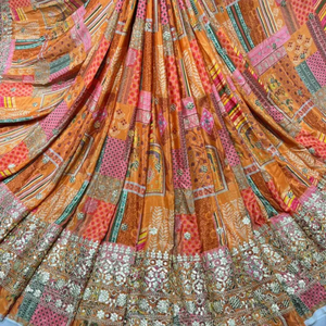 Premium Sequence Embroidery Fabric For Women Fashion Wear Designer <b>Garments</b> Party Wear Dresses Kaftan Abaya Bridal Wear - Product Image 3