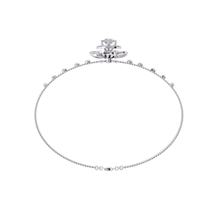 Bracelet en or blanc 10 carats pour femme, diamant rond taille brillant, diamant de laboratoire certifié GIA, bijoux de mariage classiques - Product Image 6