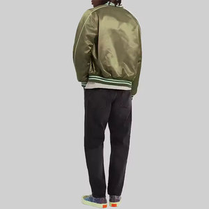 Veste de sport en satin imperméable double face avec logo personnalisé brodé, fabrication en usine, faible MOQ, prix bas, pour homme - Product Image 2