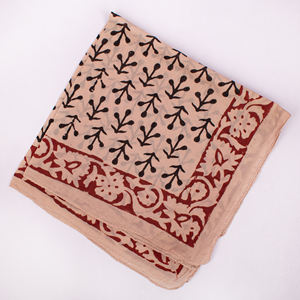 Bandana ethnique multifonctionnel en toile de coton indien respirant et écologique, imprimé à la main, motif floral, collection été Designer Craftjaipur - Product Image 6