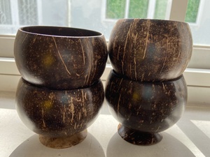 ถ้วยไม้ทำจากไม้งานหัตถกรรมถ้วยทำไอศครีมกะลามะพร้าววัสดุธรรมชาติขัดมันด้วยเทคนิครูปแบบใหม่ - Product Image 6