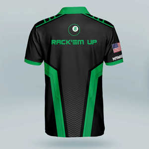 Camiseta de Lona Sólida con Estampado Digital por Sublimación Personalizada OEM para Jugadores de Billar, Camisetas Divertidas de Equipo para Hombres, Torneo de Billar, Snooker - Product Image 4