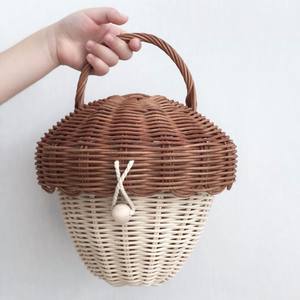Sac de jouets en rotin pour enfants de bonne qualité, quantité minimale de commande artisanal en osier, sacs à main prêts à être expédiés - Product Image 4