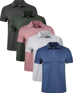 Camiseta de Manga Corta Casual para Hombre, Moderna, Lisa, de Spandex/Poliéster, Corte Regular/Ajustado, Estilo Golf, Ecológica, con Logotipo Personalizado ODM - Product Image 1