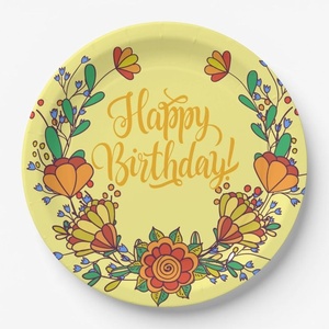 Assiettes jetables biodégradables en papier de qualité supérieure, 9 pouces, pour mariages, événements de restauration, fêtes d'anniversaire et comptoirs alimentaires - Product Image 1