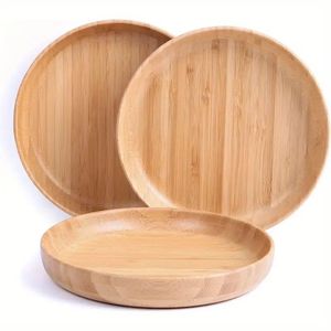 Wooden Dinner <b>Plate</b> With Premium Natural Finish For Modern Kitchen And Restaurant Tableware - Product Image 3