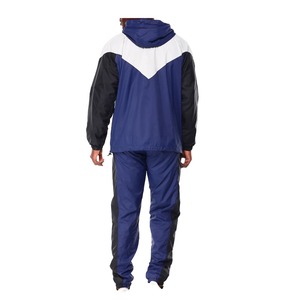 Survêtement coupe-vent pour homme avec blocs de couleur, à capuche, fermeture éclair, manches longues, design sportif, coupe régulière, idéal pour le printemps - Product Image 2