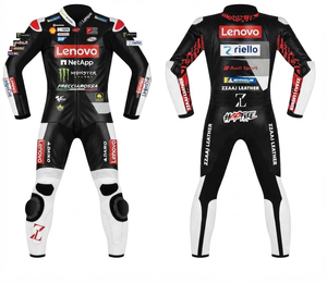 ชุดแข่งรถมอเตอร์ไซค์พรีเมียมหนังวัว/หนังจิงโจ้ พร้อมอุปกรณ์ป้องกัน CE Armor Protection Approved Gear - Product Image 1
