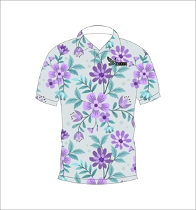 Mens <b>Purple</b> Tropical Floral Print <b>Polo</b> <b>Shirt</b> Short Sleeve Casual Summer Golf <b>Polo</b> Lightweight Collared Fashion <b>Shirt</b> - Product Image 2