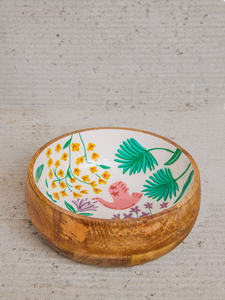 Bol en émail artisanal en bois ArtisanBloom, plat de service imprimé unique fait main pour une salle à manger élégante, une cuisine et des intérieurs contemporains - Product Image 2