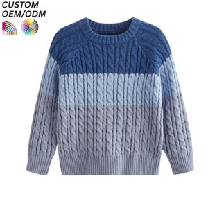 Pull en tricot personnalisé pour garçons, en coton écologique anti-boulochage, vêtements d'hiver pour enfants, support OEM ODM pour la vente en gros - Product Image 3