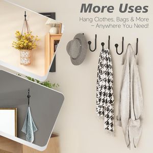 2 Pezzi di Eleganti Fermacurtain Neri da Parete, Ganci per Tende e Accessori per Drappeggi - Product Image 6