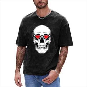 Camiseta con Estampado Gráfico Acid Wash, Diseño de Calidad Premium, Último Diseño de Calavera, Personalizada con Serigrafía, Impresa a Mano con Logotipo Personalizado. - Product Image 3