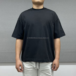 Nouveautés Mode T-shirts en coton lourd pour hommes, personnalisables, de bonne qualité, unis, amples et surdimensionnés pour hommes - Product Image 1