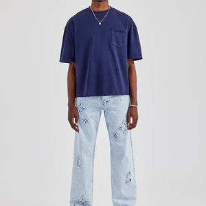 Camisetas Modernas de Corte Holgado para Hombre, 100% Algodón Ecológico, Diseño Sólido, Perfectas para Uso Diario, Estilo Casual y Urbano - Product Image 4