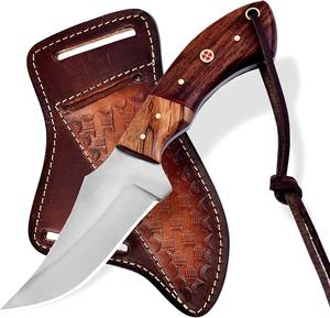 Cuchillo Táctico de Acero al Carbono Hecho a Mano de Alta Calidad con Punta Fija, Afilado como una Navaja, para Camping y Actividades al Aire Libre, con Bisel de Madera, ODM OEM - Product Image 1