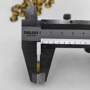 Botón Redondo de Resina Estilo Vintage Ecológico de 20L con Rayas Amarillas y Borde Marrón, con 4 Agujeros, para Chaquetas y Blazers - Product Image 5