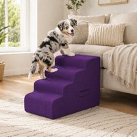 Escalier pour animaux de compagnie moderne et personnalisé de qualité supérieure, 3 marches, en mousse solide, pour usage domestique intérieur, pour chiens âgés de petite taille, sécurité de la montée, vente en gros