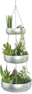 Chaîne de suspension en métal galvanisé pour plantes suspendues, support multi-niveaux pour plantes, décoration de jardin, balcon, patio, véranda, intérieur, extérieur, maison - Product Image 2