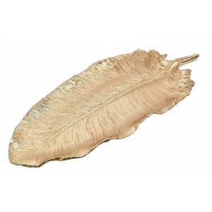 ที่ใส่แหวนอลูมิเนียมรูปใบไม้อุปกรณ์จัดระเบียบเครื่องประดับถาดโต๊ะเครื่องแป้งของขวัญแต่งงานคริสต์มาส - Product Image 5