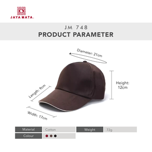 JAYA MATA JM748 <b>Plain</b> Adjustable Cotton <b>Cap</b> Unisex Casual Hat Black Brown Maroon Outdoor Work Daily Wear Four Seasons - Product Image 5