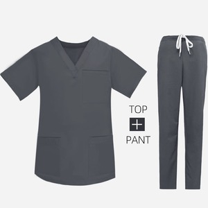Ensemble d'uniformes d'infirmière en rayonne pour femmes, doux, à manches courtes, pour spa, OEM, confortable, rouge, uniformes d'hôpital pour couleur jaune - Product Image 5