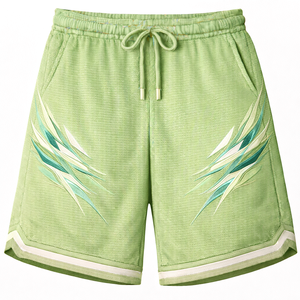 Pantalones cortos deportivos de malla de verano para hombre, pantalones cortos informales holgados para entrenamiento en el gimnasio, pantalones para correr y fitness, cintura elástica, secado rápido - Product Image 6