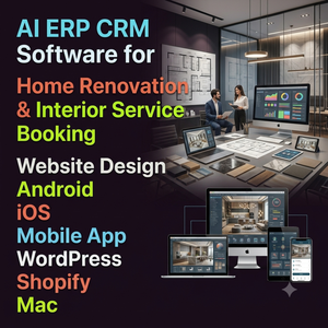 ซอฟต์แวร์ AI ERP CRM สำหรับการปรับปรุงบ้านและบริการตกแต่งภายใน ออกแบบเว็บไซต์จองบริการ แอปมือถือ Android iOS  วีร์ดเพิร์ส ช็อปปี้ แมค - Product Image 1