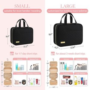 HOTOR Borsa da Toilette da Appendere per Donne e Uomini, Borsa da Viaggio per il Trucco con Ampio Scomparto per Organizzazione e Conservazione - Product Image 2