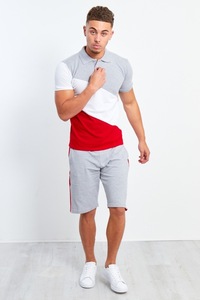 Ensemble décontracté léger pour homme GENERSA SPORTS : T-shirt à manches courtes en velours côtelé noir uni et short à taille élastique - Product Image 4