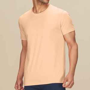 Men's <b>Peach</b> Blank Short Sleeve O-Neck T-Shirt Regular Fit Casual Knitted <b>Top</b> Breathable X Sports City 100% Cotton 220g - Product Image 3