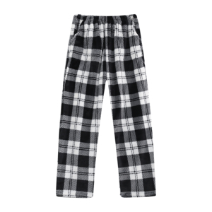Pantalon de pyjama en flanelle à carreaux pour homme, personnalisé OEM, 180 GSM, doux, thermique, pour l'hiver, fabricant - Product Image 1