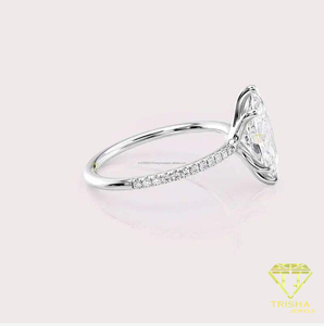 แหวนหมั้นมอสซาไนต์จากซัพพลายเออร์อินเดีย สำหรับคอลเลคชั่นเครื่องประดับสุดหรู งานหมั้น งานแต่งงาน มีจำหน่ายแล้ว - Product Image 3