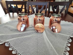 Handcrafted Vintage Copper <b>Kitchen</b> Canister <b>Storage</b> Pot Pantry Container Dry Fruit Holder Tea Coffee Spice Vessel Decorative <b>Jar</b> - Product Image 3