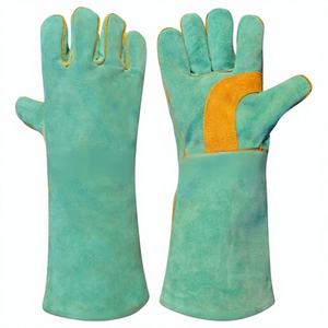 Guantes de Soldadura de Cuero Largo con Certificación CE, Resistentes a 500 Grados, Color Loro, Diseño Personalizado, EN 388 EN 420 ISONZ - Product Image 1
