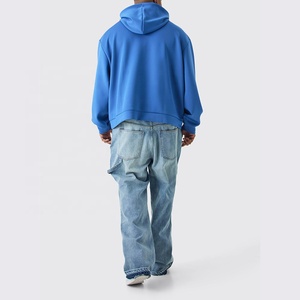 Comfortable Soft 100% Cotton <b>Fleece</b> Streetwear Hoodies for <b>Men</b> Women Winter Eco-Friendly Customizable Loose Fit - Product Image 3