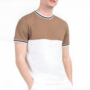 T-shirt en coton de qualité pour homme, coupe classique, manches longues, sans col, tricot doux, vente en gros de vêtements pour homme - Product Image 1