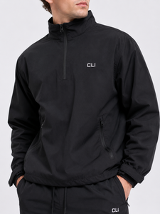 เสื้อแจ็คเก็ตไนลอนกันน้ำสำหรับผู้ชายแบบซิป ¼  คอตั้ง น้ำหนักเบา  รับสกรีนโลโก้  ชุดวอร์ม - Product Image 2