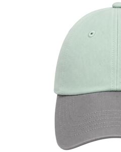 Casquette de baseball bicolore vert menthe et gris, personnalisable par le fabricant, ajustable, unisexe, en coton, pour le sport, les loisirs et la mode. - Product Image 3