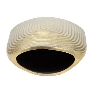 Jarrón de Flores de Estilo Americano, Hecho a Mano con Fibra Vegetal, Plateado, Ecológico, Cromado, para Interiores Premium, Macetas Únicas - Product Image 6