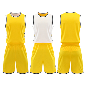 เสื้อบาสเก็ตบอลแบบกลับด้านได้สองด้าน ผ้าโพลีเอสเตอร์ 100% ระบายอากาศ แห้งเร็ว ขายส่งยอดนิยม ปรับแต่งได้ตามต้องการ - Product Image 3