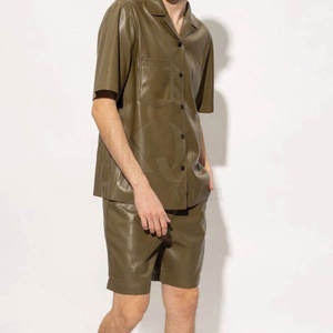 Premium Material <b>Leather</b> <b>Shirts</b> Men Classic Design Comfortable Fit Suitable For Casual Office And Evening Use - Product Image 5