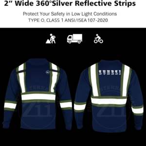 Camiseta de Seguridad de Manga Larga Reflectante, Transpirable y Ligera, ANSI/EN ISO CLASE 1, Impermeable, con Luz LED, Precio de Fábrica - Product Image 5
