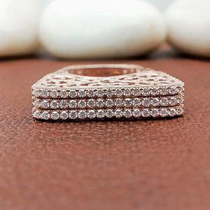 Anillo de Compromiso y Boda D'VINS JEWELS, Diseño Redondo Moderno, Corte Brillante, Color D, Blanco, Plateado, Dorado, Certificado - Product Image 1