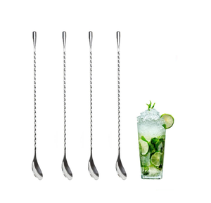 Cuillère de bar en acier inoxydable de tailles personnalisées, cuillère de bar réutilisable en acier inoxydable, cuillère à mélanger les cocktails - Product Image 3