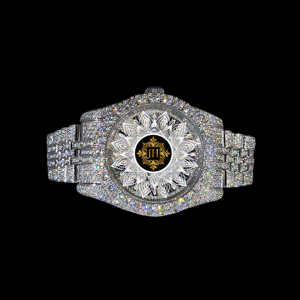 Wholesale Supply Stylish Moissanite Diamond Watch for Women Luxury Fashion <b>Wristwatch</b> with Sparkling Available At Best Price - Product Image 4